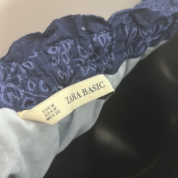 ✨SOLD✨ NWOT Zara Basics Eyelet Detail Minidress - Picture 6 of 6